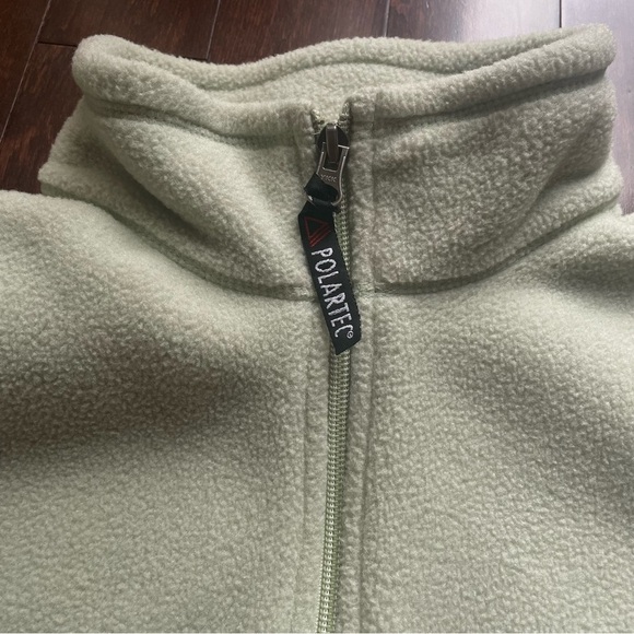 Eddie Bauer Light Green Fleece Full Zip Jacket Mock Neck Womens XXL - Picture 2 of 5